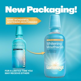 Lumineux Teeth Whitening Mouthwash, 16 Oz. 2 Pack - Peroxide Free - Whitening Without The Sensitivity - NO Alcohol, Fluoride & SLS Free Lumineux Teeth Whitening Mouthwash, 16 Oz. 2 Pack - Peroxide Free - Whitening Without The Sensitivity - NO Alcohol, Fluoride & SLS Free