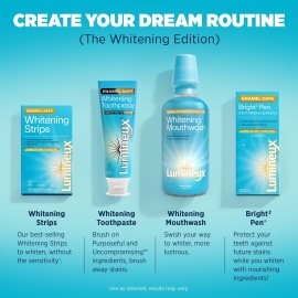 Lumineux Teeth Whitening Mouthwash, 16 Oz. 2 Pack - Peroxide Free - Whitening Without The Sensitivity - NO Alcohol, Fluoride & SLS Free Lumineux Teeth Whitening Mouthwash, 16 Oz. 2 Pack - Peroxide Free - Whitening Without The Sensitivity - NO Alcohol, Fluoride & SLS Free