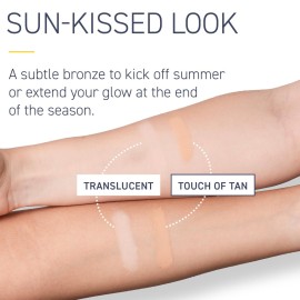 Brush On Block SPF 30 Mineral Powder Sunscreen, Touch of Tan, Refillable, Broad Spectrum, Water Resistant Face Protection, For All Skin Types, Subtle Hint of Color, Reef Friendly, Mfg in USA