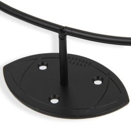 Wallniture Sporta Wall Mount Football Rack, Ball Holder Organization and Storage Rack, Sports Room Decor, Steel, Black