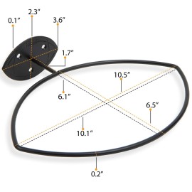 Wallniture Sporta Wall Mount Football Rack, Ball Holder Organization and Storage Rack, Sports Room Decor, Steel, Black