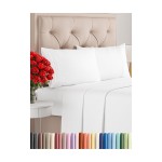 Queen Size 4 Piece Sheet Set - Comfy Breathable & Cooling Bed Sheets Set - Hotel Luxury Bedding for Women, Men, Kids & Teens - Deep Pockets, Easy Secure Fit, Soft and Wrinkle Free - Oeko-Tex - White