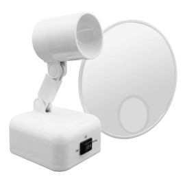 Floxite 15X Supervision Magnifying Mirror Light, Dove White Floxite 15X Supervision Magnifying Mirror Light, Dove White