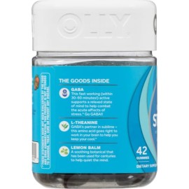 OLLY Goodbye Stress Gummy, GABA, L-Theanine, Lemon Balm, Stress Relief Supplement, Berry - 42 Count OLLY Goodbye Stress Gummy, GABA, L-Theanine, Lemon Balm, Stress Relief Supplement, Berry - 42 Count