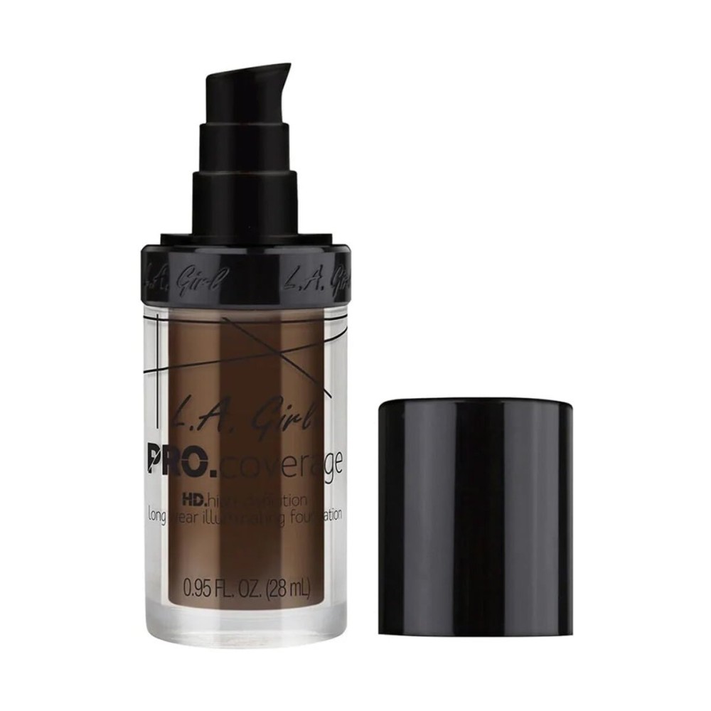 L.A. Girl Pro Coverage Liquid Foundation, Dark Chocolate, 0.95 Fl Oz L.A. Girl Pro Coverage Liquid Foundation, Dark Chocolate, 0.95 Fl Oz
