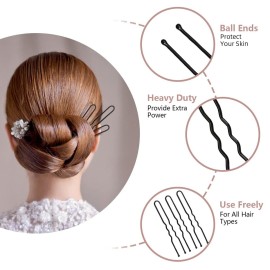 U Shaped Hair Pins for Buns, 100 PCS 2.8 Hair Pins for Women Hair Styling with Thick Hair U Shaped Hair Pins for Buns, 100 PCS 2.8 Hair Pins for Women Hair Styling with Thick Hair