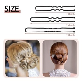U Shaped Hair Pins for Buns, 100 PCS 2.8 Hair Pins for Women Hair Styling with Thick Hair U Shaped Hair Pins for Buns, 100 PCS 2.8 Hair Pins for Women Hair Styling with Thick Hair