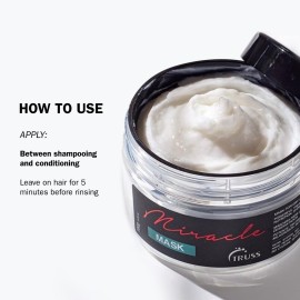 TRUSS Miracle Hair Mask - Hair Care for Women & Men Formulated with Blend of Oils & Nano Repair Technology - Hydrating, Detangling & Nourishing Conditioning Treatment for Damaged Strands (8.8 oz) TRUSS Miracle Hair Mask - Hair Care for Women & Men Formulated with Blend of Oils & Nano Repair Technology - Hydrating, Detangling & Nourishing Conditioning Treatment for Damaged Strands (8.8 oz)