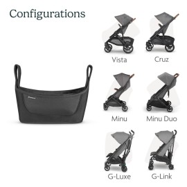 UPPAbaby Carry-All Parent Organizer / Fits on Vista, Cruz, Minu, Minu Duo, G-Series Strollers / Secure Zippered Pocket + Beverage Compartments