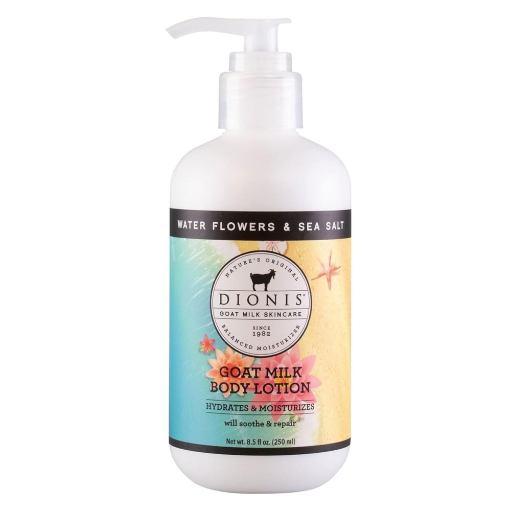 Dionis Goat Milk Hydrating Skincare Scented Cream, Rich & Creamy Daily Moisturizing Water Flowers & Sea Salt Spice Body Lotion For Dry Skin, Made in the USA, Cruelty-Free & Paraben-Free, 8.5 oz Bottle Dionis Goat Milk Hydrating Skincare Scented Cream, Rich & Creamy Daily Moisturizing Water Flowers & Sea Salt Spice Body Lotion For Dry Skin, Made in the USA, Cruelty-Free & Paraben-Free, 8.5 oz Bottle
