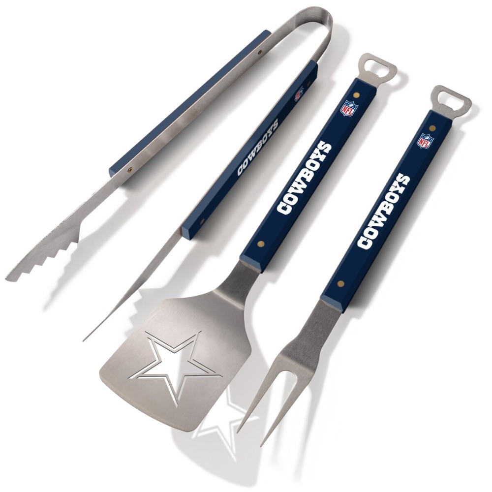 YouTheFan NFL Dallas Cowboys Spirit Series 3-Piece BBQ Set , Stainless Steel, 22 x 9 YouTheFan NFL Dallas Cowboys Spirit Series 3-Piece BBQ Set , Stainless Steel, 22 x 9