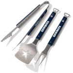 YouTheFan NFL Dallas Cowboys Spirit Series 3-Piece BBQ Set , Stainless Steel, 22 x 9