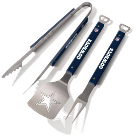YouTheFan NFL Dallas Cowboys Spirit Series 3-Piece BBQ Set , Stainless Steel, 22 x 9