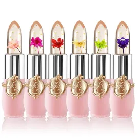 6 Pcs/Set Flower Jelly Lipstick Set Temperature Ch..