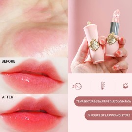 6 Pcs/Set Flower Jelly Lipstick Set Temperature Change Moisturizer Long Lasting Nutritious Balm Magic Color Change Lip Gloss 6 Pcs/Set Flower Jelly Lipstick Set Temperature Change Moisturizer Long Lasting Nutritious Balm Magic Color Change Lip Gloss