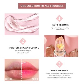 6 Pcs/Set Flower Jelly Lipstick Set Temperature Change Moisturizer Long Lasting Nutritious Balm Magic Color Change Lip Gloss 6 Pcs/Set Flower Jelly Lipstick Set Temperature Change Moisturizer Long Lasting Nutritious Balm Magic Color Change Lip Gloss