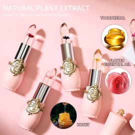 6 Pcs/Set Flower Jelly Lipstick Set Temperature Change Moisturizer Long Lasting Nutritious Balm Magic Color Change Lip Gloss 6 Pcs/Set Flower Jelly Lipstick Set Temperature Change Moisturizer Long Lasting Nutritious Balm Magic Color Change Lip Gloss