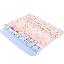Monvecle 4pcs Pack Baby Infant Waterproof Cotton Changing Pads Washable Resuable Diapers Liners Mats (4pcs Pack-18x12)