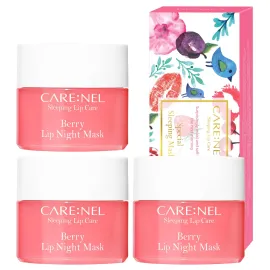 CARENEL Lip Sleeping Mask 5g (Berry 3Set) - Lip gloss Cream - Overnight Treatments Lip Balm