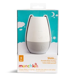 Munchkin Shhh Baby Sleep Soother White Noise Sound Machine and Night Light, Portable for Travel, Blue