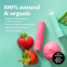 eos 100% Natural & Organic Lip Balm Sticks - Sweet Mint, All Natural Lip Balm, All-Day Moisture, Dermatologist Recommended, 0.14 oz, 2-Pack eos 100% Natural & Organic Lip Balm Sticks - Sweet Mint, All Natural Lip Balm, All-Day Moisture, Dermatologist Recommended, 0.14 oz, 2-Pack