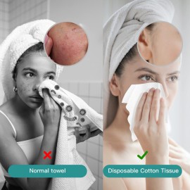 Winner Disposable Face Towels | 100% USA Cotton Dry Wipes, 100 Count Face Cloths for Sensitive Skin, Face Drying Towels for Skin Care, Makeup Remover Facial Towels, 1 Pack Winner Disposable Face Towels | 100% USA Cotton Dry Wipes, 100 Count Face Cloths for Sensitive Skin, Face Drying Towels for Skin Care, Makeup Remover Facial Towels, 1 Pack