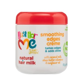 Just For Me Natural Hair Milk Smoothing Edges Creme, Tames Edges & Adds Shine, With Coconut Milk, Shea Butter, Vitamin E & Sunflower Oil, 6 Ounce Just For Me Natural Hair Milk Smoothing Edges Creme, Tames Edges & Adds Shine, With Coconut Milk, Shea Butter, Vitamin E & Sunflower Oil, 6 Ounce