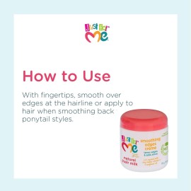 Just For Me Natural Hair Milk Smoothing Edges Creme, Tames Edges & Adds Shine, With Coconut Milk, Shea Butter, Vitamin E & Sunflower Oil, 6 Ounce Just For Me Natural Hair Milk Smoothing Edges Creme, Tames Edges & Adds Shine, With Coconut Milk, Shea Butter, Vitamin E & Sunflower Oil, 6 Ounce