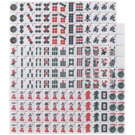 166 Tiles American Mahjong Set Red Phoenix Soft Bag 4 Color Pushers / Racks Easy Carry Western Mahjongg Travel Game Set 166 Tiles American Mahjong Set Red Phoenix Soft Bag 4 Color Pushers / Racks Easy Carry Western Mahjongg Travel Game Set