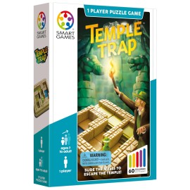 SmartGames Temple Trap Cognitive Skill-Building Travel Game with Portable Case Featuring 60 Challenges for Ages 7 - Adult