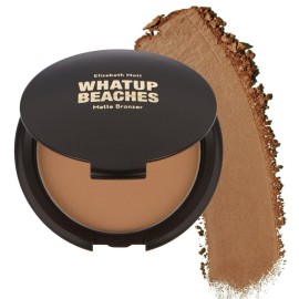 Elizabeth Mott Whatup Beaches Matte Powder Bronzer & Contour for Face, Long-Lasting Natural Sun-Kissed Bronzing Finish for All Skin Tones, Buildable Pressed Compact Makeup, Vegan & Cruelty-Free (10g)