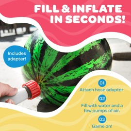 Watermelon Ball The Original Pool Toys for Kids Ages 8-12 - 9 Inch Pool Ball for Teens, Adults, Family - Pool Games, Pool Toys, Fun Swimming Pool Games, Water Football, Tag, Diving and Beach Ball Play Watermelon Ball The Original Pool Toys for Kids Ages 8-12 - 9 Inch Pool Ball for Teens, Adults, Family - Pool Games, Pool Toys, Fun Swimming Pool Games, Water Football, Tag, Diving and Beach Ball Play