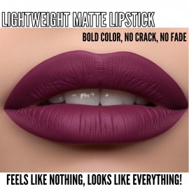 Mynena Dark Purple Long Lasting Lipstick for Women Waterproof & Transfer-Proof | Hydrating with Shea Butter | Bold Pigment Matte Color Lip Stain | Talc-Free & Vegan Product that Performs | Viola