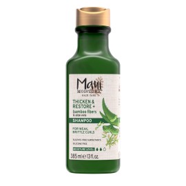 Maui Moisture Thicken & Restore + Bamboo Fibers Strengthening Shampoo to Soften Transitioning or Natural Hair & Renew Brittle Hair, Vegan, Silicone & Paraben-Free, 13 fl oz