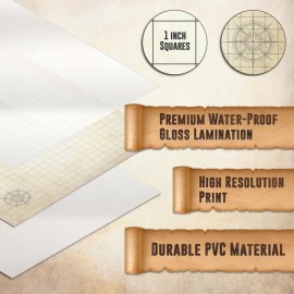 Melee Mats DND Map Starter Kit for Dungeons & Dragons Game - 24 x 36, Wet/Dry Erase Battle Terrain Grid - Ultimate Tabletop Gaming Experience with Accessories Melee Mats DND Map Starter Kit for Dungeons & Dragons Game - 24 x 36, Wet/Dry Erase Battle Terrain Grid - Ultimate Tabletop Gaming Experience with Accessories
