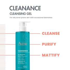 Avne Cleanance Cleansing Gel Soap Free Cleanser for Acne Prone, Oily, Face & Body, 13.5 Oz Avne Cleanance Cleansing Gel Soap Free Cleanser for Acne Prone, Oily, Face & Body, 13.5 Oz