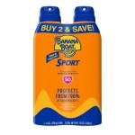 Banana Boat Sport Ultra SPF 50 Sunscreen Spray | Banana Boat Sunscreen Spray SPF 50, Water Resistant, Oxybenzone-Free, Sunblock, 6oz each Twin Pack
