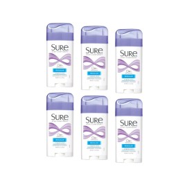SURE, Antiperspirant Deodorant, Solid, Regular, 2.6 oz., (6 Pack)