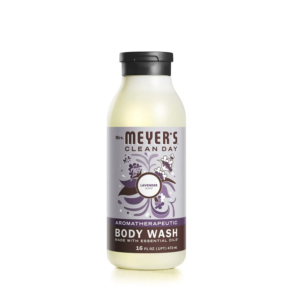MRS. MEYER\'S CLEAN DAY Moisturizing Body Wash for Women and Men, Biodegradable Shower Gel Formula Made with Essential Oils, Lavender, 16 oz MRS. MEYER\'S CLEAN DAY Moisturizing Body Wash for Women and Men, Biodegradable Shower Gel Formula Made with Essential Oils, Lavender, 16 oz