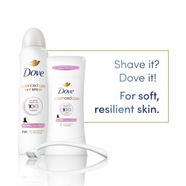 Dove Advanced Care Antiperspirant Deodorant Spray Clear Finish Invisible antiperspirant deodorant tested on 100 colors 72-hour odor and sweat protection with Pro-Ceramide technology 3.8 oz Dove Advanced Care Antiperspirant Deodorant Spray Clear Finish Invisible antiperspirant deodorant tested on 100 colors 72-hour odor and sweat protection with Pro-Ceramide technology 3.8 oz