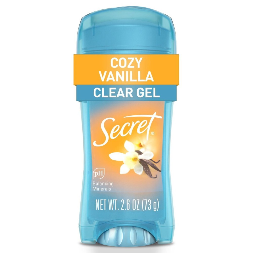 Secret Fresh Antiperspirant Deodorant for Women, 72hr Breathable Sweat & Odor Protection, Instant Freshness & Gentle, PH Balancing Minerals, Clear Gel, Cozy Vanilla Scent, 2.6 oz Secret Fresh Antiperspirant Deodorant for Women, 72hr Breathable Sweat & Odor Protection, Instant Freshness & Gentle, PH Balancing Minerals, Clear Gel, Cozy Vanilla Scent, 2.6 oz