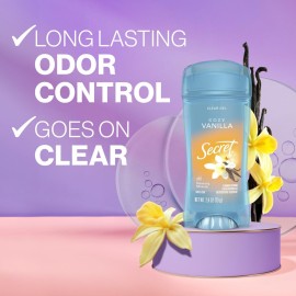 Secret Fresh Antiperspirant Deodorant for Women, 72hr Breathable Sweat & Odor Protection, Instant Freshness & Gentle, PH Balancing Minerals, Clear Gel, Cozy Vanilla Scent, 2.6 oz Secret Fresh Antiperspirant Deodorant for Women, 72hr Breathable Sweat & Odor Protection, Instant Freshness & Gentle, PH Balancing Minerals, Clear Gel, Cozy Vanilla Scent, 2.6 oz