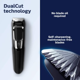 Philips Norelco Multigroom All-in-One Trimmer Series 3000 with 13 pieces - No Blade Oil Needed, MG3750/50 Philips Norelco Multigroom All-in-One Trimmer Series 3000 with 13 pieces - No Blade Oil Needed, MG3750/50