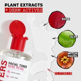 THAYERS Alcohol-Free Rose Petal Witch Hazel Facial Toner for Glowing Skin, Soothing, Hydrating, Refreshing Toner for Normal and Combination Skin, 3oz THAYERS Alcohol-Free Rose Petal Witch Hazel Facial Toner for Glowing Skin, Soothing, Hydrating, Refreshing Toner for Normal and Combination Skin, 3oz