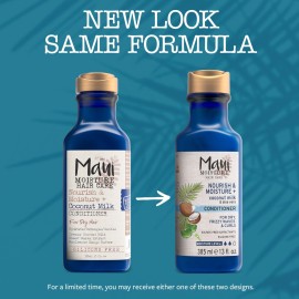 Maui Moisture Nourish & Moisture + Coconut Milk Conditioner to Hydrate and Detangle Curly Hair, Lightweight Daily Moisturizing Conditioner, Vegan, Silicone & Paraben-Free, 13 fl oz Maui Moisture Nourish & Moisture + Coconut Milk Conditioner to Hydrate and Detangle Curly Hair, Lightweight Daily Moisturizing Conditioner, Vegan, Silicone & Paraben-Free, 13 fl oz