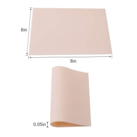 Blank Tattoo Skin, Gospire 10pcs 8x6in Double Sided Fake Eyebrow Tattoo Practice Skins for Beginners and Experienced Artists (Rubber Type)