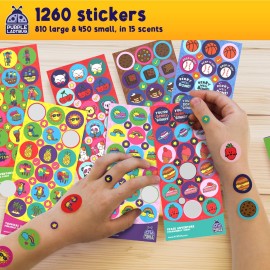 Purple Ladybug Mega Variety Pack of 1260 Scratch and Sniff Stickers - 15 Unique Scents - Fun and Motivational Rewards for Kids and Teachers, Smelly Sticker for Classroom Purple Ladybug Mega Variety Pack of 1260 Scratch and Sniff Stickers - 15 Unique Scents - Fun and Motivational Rewards for Kids and Teachers, Smelly Sticker for Classroom