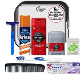 Convenience Kits International Men\'s Deluxe, 9-Piece Kit with Travel Size TSA Compliant Essentials , Featuring: Old Spice Products in Reuseable Toiletry Bag Convenience Kits International Men\'s Deluxe, 9-Piece Kit with Travel Size TSA Compliant Essentials , Featuring: Old Spice Products in Reuseable Toiletry Bag
