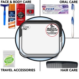 Convenience Kits International Men\'s Deluxe, 9-Piece Kit with Travel Size TSA Compliant Essentials , Featuring: Old Spice Products in Reuseable Toiletry Bag Convenience Kits International Men\'s Deluxe, 9-Piece Kit with Travel Size TSA Compliant Essentials , Featuring: Old Spice Products in Reuseable Toiletry Bag
