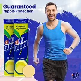 NipGuards - Guaranteed Nipple Protection Since 1998 for Endurance Athletes. Complete Protection in All Race Distances - Even Ultra Marathon 100 Milers! Water Proof. Sweat Proof (20 Pairs) Nude NipGuards - Guaranteed Nipple Protection Since 1998 for Endurance Athletes. Complete Protection in All Race Distances - Even Ultra Marathon 100 Milers! Water Proof. Sweat Proof (20 Pairs) Nude